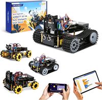 Kit robot intelligent ACEBOTT 4 en 1 avec caméra 3MP + voiture tank, jouets STEM, kit de codage compatible avec Arduino et l'application Scratch