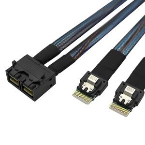 MiniSAS HD SFF8643 çift bağlantı noktalı SlimSAS sff8server sunucu ana kart dizisi kartı veri kablosu - Product Image 3