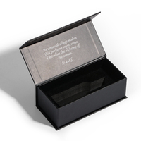 Emballage en papier parfumé noir de luxe personnalisé, boîte en carton de style livre avec fermeture magnétique, boîte en forme de livre pour flacon en verre