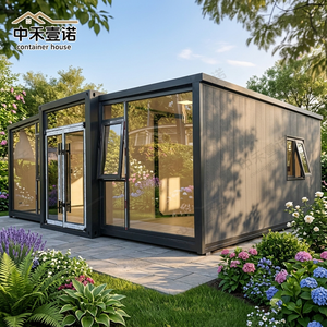 Casa Prefabbricata Espandibile <span class=keywords><strong>con</strong></span> Doppia Parete in <span class=keywords><strong>Vetro</strong></span> per Piccole Abitazioni Familiari, Fornitura Diretta dalla Fabbrica - Product Image 1