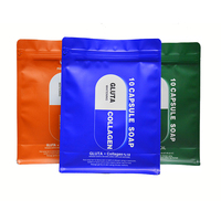 Emballage de noix de Chine sacs en mylar thermoscellés à huit côtés pochettes refermables pour aliments à thé sacs à fond plat avec fermeture à glissière