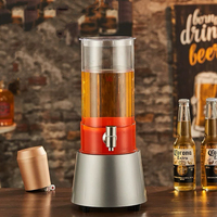 Distributeurs de bière électroniques portables à structure supérieure et inférieure, 1,5 L/3 L, machine à jus d'orange, tour à jus froid en acier inoxydable