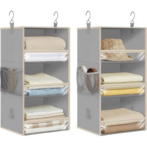 6-Shelf Hanging Closet Organizer 1-Pack Collapsible <b>Storage</b> For Bedroom Dorm Room With Mesh Pockets And Hooks - Product Image 1