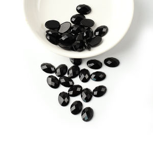 天然ブラックオニキスルース宝石楕円形スタイル滑らかなラウンドカット卸売 - Product Image 4