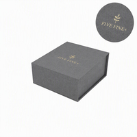 Boîte cadeau écologique grise à fermeture magnétique pour cosmétiques et parfums, idéale pour les mariages et les fêtes, emballage pour flacons en verre vides