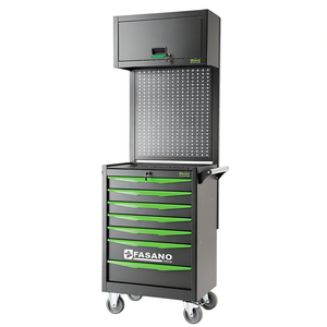 FASANO Tools 7 <b>Drawer</b> Rolling Tool Cabinet With Pegboard Storage For <b>Workshop</b> Use - Product Image 2