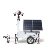 Remorque de sécurité mobile à énergie solaire pour solution de sécurité des bâtiments commerciaux