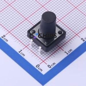 GT-TC152B-H140-L1 Tactile Switch Through hole-4P,12x12mm Switch Single Pole Single Throw Round Button 2.5N Through Hole - Product Image 1