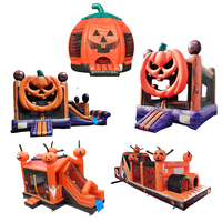 Vente chaude Gonflable Halloween Thème Toboggan Sec Hanté Spooky Toboggan Gonflable pour Enfants
