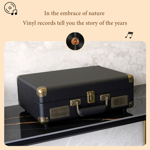 Trong Kho Giá Cả Phải chăng Cổ Điển Vali Bàn xoay 3 Tốc Độ Bt5.0 Hi-Fi Stereo Lp Vinyl Ghi Máy Nghe Nhạc Với Pin Cho Giáng Sinh Quà Tặng - Product Image 5