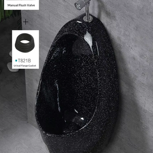 <span class=keywords><strong>Orinatoio</strong></span> Nero per Adulti con Sensore, Montaggio a Parete, Automatico, in Ceramica, Stile Americano, Smaltatura ad Alta Temperatura, Prodotto in Cina Continentale - Product Image 1