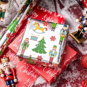 Papel de Regalo Plateado Navideño Reversible con Diseño de Árbol Cascanueces, 17 Pulgadas x 32.8 Pies, Papel para Envolver Regalos y Manualidades - Product Image 2