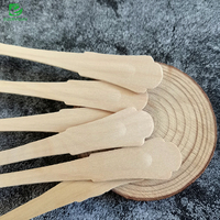 Ensemble de couverts jetables écologiques et biodégradables en bois de bouleau naturel de 19,5 cm, couteau, cuillère, pour fêtes, restaurants, camping, sans danger pour les aliments