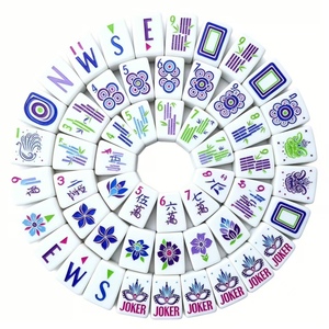Set Mahjong Americano all'Ingrosso con Design a Strisce Zebrate a 4 Strati per Natale, Compleanno, Gioco in Famiglia Oh My God - Product Image 4
