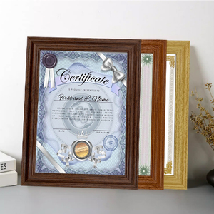 מסגרת לתעודת MDF, מסגרת עץ בהתאמה אישית לתצוגת תמונות על הקיר, מסגרות תמונה מעוטרות לתעודות ופרסים - Product Image 2