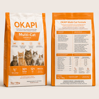 Nourriture pour chats adultes multi-cats, fonctionnelle, poulet, dinde, sans céréales, riche en protéines, équilibre du pH urinaire, 5 kg, 10 kg, OEM, nourriture sèche quotidienne pour chats