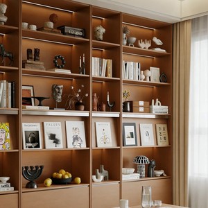 Librero de Madera de Nogal Fabricado en China, Mueble Multifuncional de Almacenamiento para Estudio, Sala de Estar, Cafetería <span class=keywords><strong>y</strong></span> Biblioteca - Product Image 2