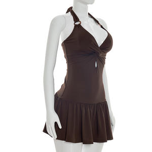 Vestidos de Noche para Mujer Viviblook C26DS053, Nuevos Vestidos de Verano con Tirantes Circulares Trenzados y Espalda Descubierta - Product Image 3