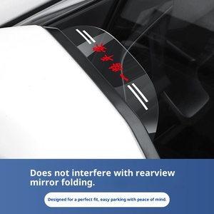 Pare-pluie transparent pour rétroviseur de voiture, protection universelle contre la pluie, autocollant adhésif imperméable, décoration de dessin animé - Product Image 3