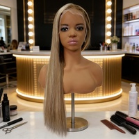 Cabello Virgen Vietnamita al por Mayor, Liso Natural, Rubio con Mechas HD para Pelucas con Frente de Encaje y Gorra Pequeña para Mujeres Negras