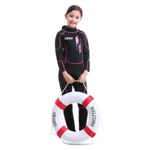 아이 소녀 소년 핑크 긴 3 Mm 3 Mm 바디 네오프렌 부드러운 피부 아이 슬리브 서핑 수영 수영복 잠수복