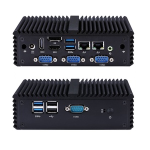 Q177P Qotom Q177P 4RS232 มินิพีซีอุตสาหกรรมขนาดเล็ก พอร์ตแลนคู่ ควอดคอร์ J3710 1.6GHz DP มินิพีซีไร้พัดลม - Product Image 1
