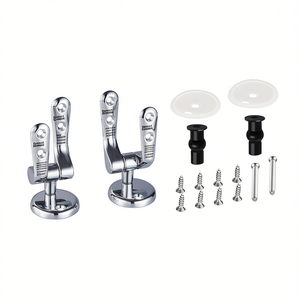 Bisagras cromadas modelo de expansión para asientos de madera, 13 cm de largo, 12 cm de ancho, 4 cm de altura, herrajes para asientos de inodoro - Product Image 3