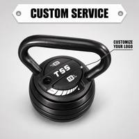Kettlebell réglable 3,4-18 kg, réglage par cadran, acier, qualité compétition, 7 en 1 pour entraînement et fitness