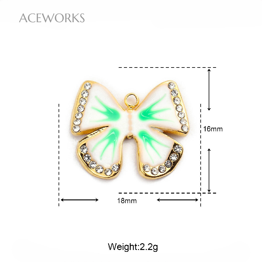 Pave Butterfly Green-Gold