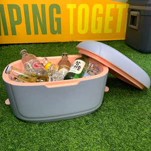6QT/12QT/20QT Waterproof <b>Cooler</b> <b>Box</b> Multifunctional Fresh-keeping Long-distance Transport <b>Ice</b> Chest <b>Box</b> with Brick - Product Image 5