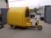 Chariot alimentaire mobile sur moto : 4 roues, 3 roues de route, camionnette à glaces, tricycle électrique, chariot alimentaire, vente directe