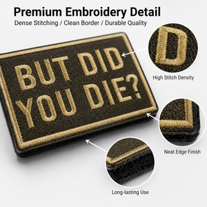 Patch personalizzate in velcro con slogan divertenti, all'ingrosso, OEM, distintivi a forma di teschio per motociclisti, per giacche, zaini e cappelli da esterno - Product Image 3