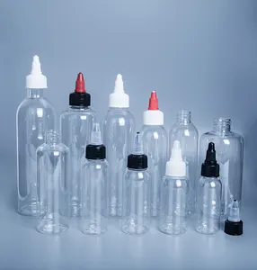30ml 50ml 60ml 100ml 200ml Empty Travel Plastic Lotion Cream Bottle Rigid PET Squezze Skin Care Bottles For Hotel Toiletries Set