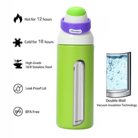 Gourde isotherme sous vide en acier inoxydable, portable, personnalisable, de haute qualité, avec paille et poignée, idéale pour le sport et comme cadeau