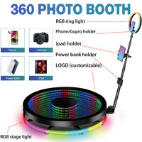 Cabine photo gonflable portable, cabine photo 360°, noir et blanc, couleur personnalisable, tente de cabine photo 360°