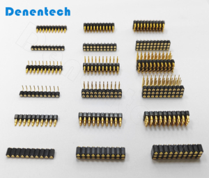דנינטק שורה אחת מותאם אישית זווית ישרה טובל pogo pin מחבר 4p & 7p 2.54 מ מ "מ המגרש פלסטיק ניקל פח קשר נחושת - Product Image 4