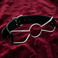 Metall-Mundknebel für BDSM-Bondage mit sicherer Verbindung, verstellbarem Lederriemen und Schnalle, Sexspielzeug für Erwachsene für Männer und Frauen