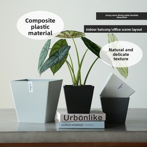 Pot de fleurs carré simple en plastique noir pour plantes d'intérieur, idéal pour la culture à chaud, pot de jardinage de bureau, jardinière pour tortues - Product Image 3