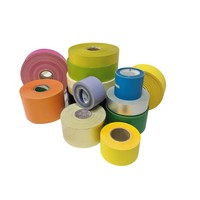 Rollo de Etiquetas de Código de Barras Autoadhesivas a Color, Resistentes al Agua, Cinta de Vinilo en Blanco para Impresión y Empaquetado Personalizado
