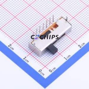 SS15E01L4 Slide Switch Through hole Component (THT) Switch Single Pole Five Throw Rectangle Pin Header PC Pin 22mm - Product Image 1