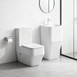 Sanitari europei in ceramica quadrato Water Closet <span class=keywords><strong>bagno</strong></span> bianco in <span class=keywords><strong>porcellana</strong></span> da pavimento - Product Image 1