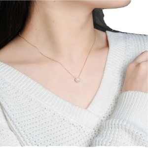 Collier en diamant moissanite personnalisé innovant avec des bijoux haut de gamme sertis de pierres pour les femmes, les amateurs de mode et les propriétaires de marques - Product Image 2