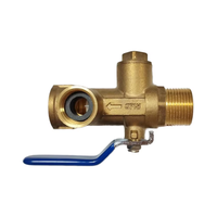 Manuel du fabricant Vanne à boisseau sphérique à trois voies Vanne d'isolation en laiton 3/4 pour décompression d'eau forgée OEM personnalisable