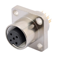 Conector Hembra USB de Montaje en Panel, M12 de 8 Pines, Inserción y Extracción Rápida, M16*1.5, Fijación Frontal, Resistente al Agua IP68, Certificado ROHS, Gran Venta