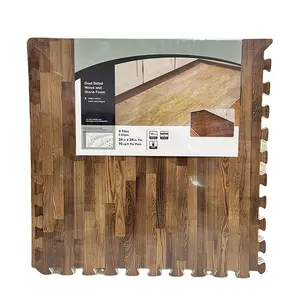 HONLOY Manufacturers Promote Light Weight 24"x24" EVA Wood Grain Ground Carpet Split Joint Puzzle Mat