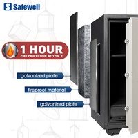 Caja Fuerte Electrónica Ignífuga Safewell FP0305E con Doble Codificación y Doble Llave para Documentos, Joyas y Objetos de Valor para el Hogar