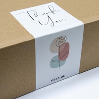 50 pcs/pack autocollant de logo de marque d'usine bon marché avec livraison à court terme