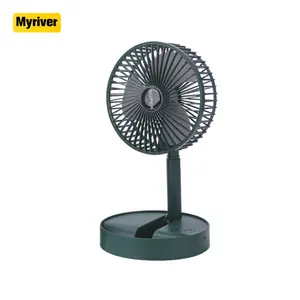 Myriver-Mini ventilador plegable portátil, de plástico, con Rote