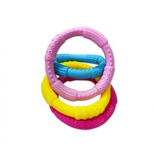 Pulsera Sensorial Mordedor de Silicona Suave para Bebés y Niños Pequeños, Colores Rosa, Amarillo y Azul - Product Image 2