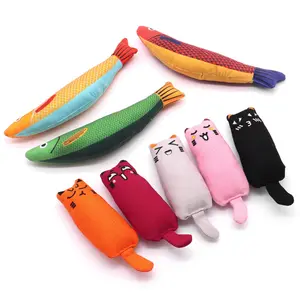 Cat Fish Toys With Catnip Interactive Cat Soft Plush Toys Custom Cat Catnip Toys
